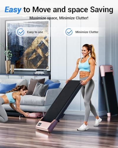 DeerRun Under Desk Walking Pad Treadmill for Home & Office, 6% Manual Incline, 0.6–3.8 MPH Walking Speed, 300 lb Capacity, App & Remote Control 6