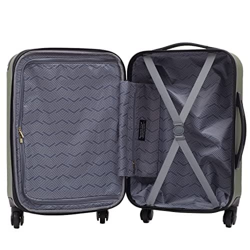 Travelers Club Chicago Hardside Expandable Spinner Luggage, Thyme Green, 22" Carry-On 13