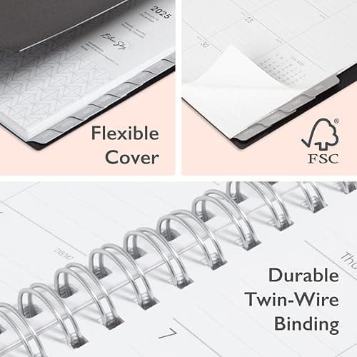 Blue Sky 2025 Weekly and Monthly Planner Calendar, Includes January 2025 - December 2025, 5" x 8", Flexible Cover, Laminated Tabs, Wirebound, Enterprise 5