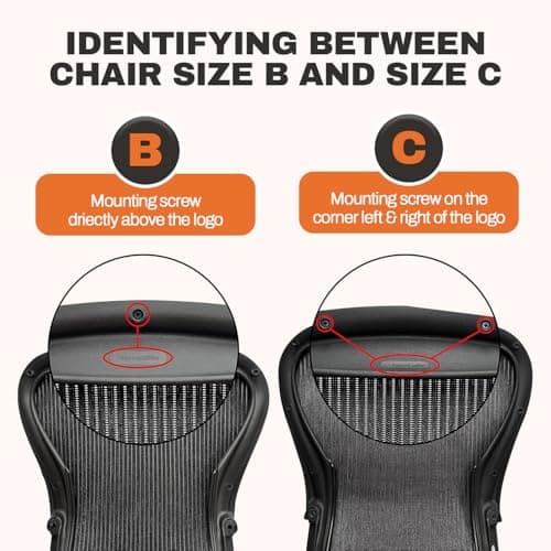 Replacement Seat for Herman Miller Classic Aeron Size B Medium (Black Mesh) 5