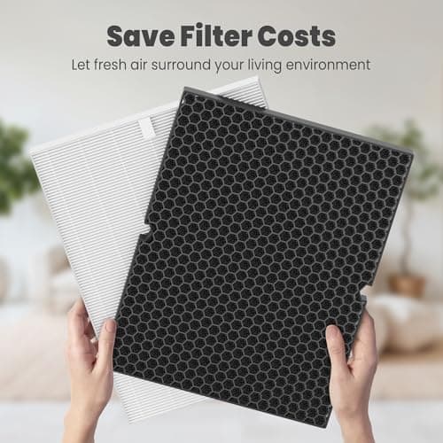 116130 Replacement Filter H for Winix 5500-2 AM80 Plasmawave Air Purifier, Includes 4 Pack True HEPA Filter 10