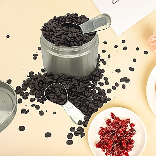 CoaGu Short Handle Coffee Scoop 15ml (1 Tbsp) - Stainless Steel Measuring Spoon for Ground Coffee, Spices & Protein Powder - Compact Design Fits Small Jars, Dishwasher Safe & Rust-Resistant 9