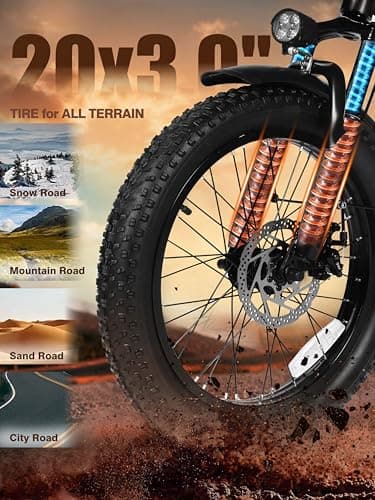 ESKUTE Electric Bike for Adults – 1200W Peak Motor, Folding 20x3 Fat Tire E‑Bike, 48V 10.4Ah Battery, Step‑Through Cargo Fold Ebike, 28 MPH, 7‑Speed, Up to 55 Miles 5