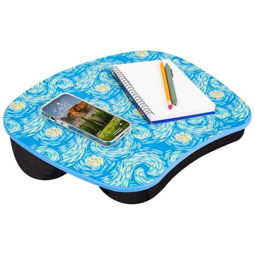 LAPGEAR MyStyle Portable Lap Desk with Cushion - Starry Blue - Fits up to 15.6 Inch Laptops - Style No. 45339