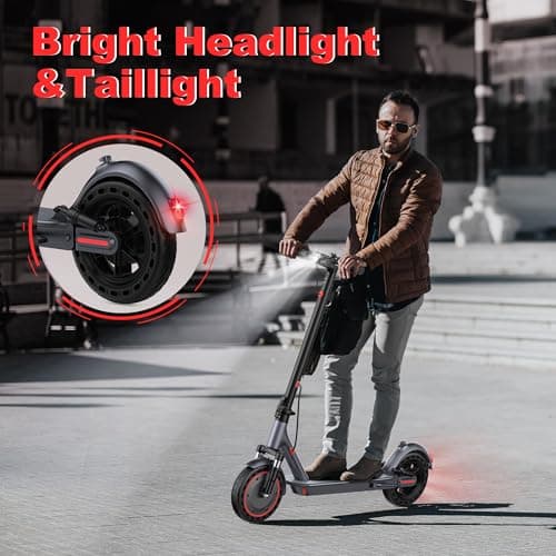 Maxshot Electric Scooter, 8.5" /10" /14" Tire, 16/19/22 Mph Top Speed, 12/16/21/27/28/49/50 Miles Long Range, Folding Escooter for Adults and Kids with Seat Bag, Dual Braking, Dual Suspension, App 5