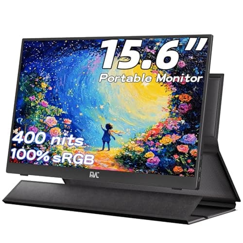 FMC Portable Monitor Compatible with Windows, MacBook, Phone,& PS5 Portable Gaming External (15.6-400NITS)
