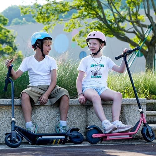 iScooter IK3 Electric Scooter for Kids Ages 6-12, 150W Motor, LED Display, 3 speeds Adjustable, Colorful Lights, Double Brake, Kids Electric Scooter with Magnetic Charging (IK3,Black) 7