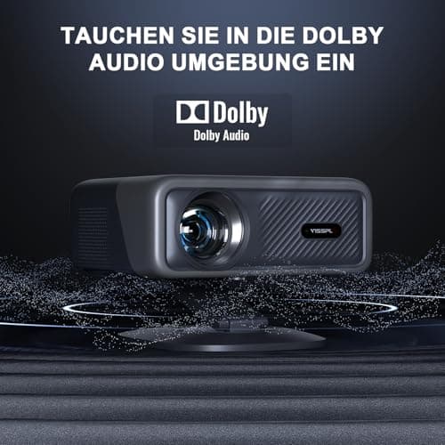 [Officially-Licensed APP & 2500 ANSI] 4K Projector with WiFi and Bluetooth,TOF Real-Time Auto Focus Smart Projector, AuKing Outdoor Movie Home Theater Proyector with Omni-Adjustable Stand(Grey) 5