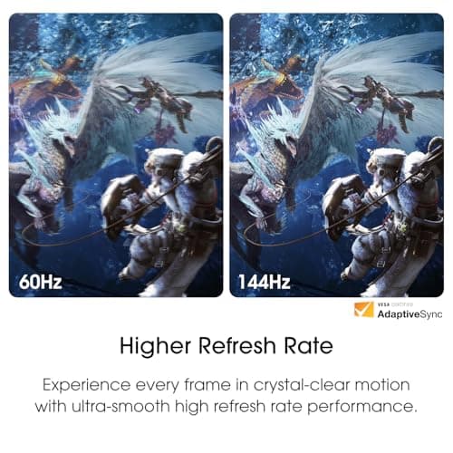 Sceptre New 22-Inch Gaming Monitor, FHD 1080p, Up to 144Hz, HDMI, DisplayPort, Built-in Speakers, Machine Black (E225W-FW144 Series, 2026) 5