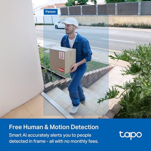 Tapo 2K Wireless Smart Video Doorbell with Chime - 160° Ultra-Wide View,Person Detection, Ring Call, 2-Way Audio, Subscription-Free Local Storage/Optional Cloud, Motion Only Alert, D210 6