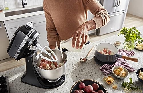 KitchenAid Classic Series 4.5 Quart Tilt-Head Stand Mixer K45SS, Onyx Black 5