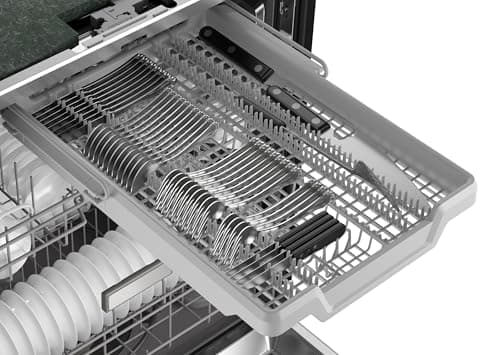 Sharp SDW6506JS 24-inch Stainless Steel Dishwasher, 49 dB, Third Rack, 12 Place Settings, Front Touch Controls 18