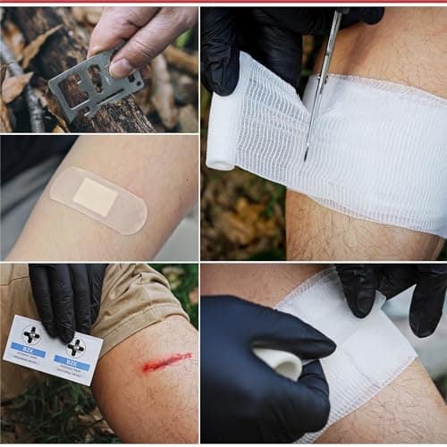 RHINO RESCUE 149 PCS Medium First Aid Kit, Water-Resistant Hard Case, Emergency Medical Supplies Bag for Camping, Hiking, Car, Travel, Home & Office 5