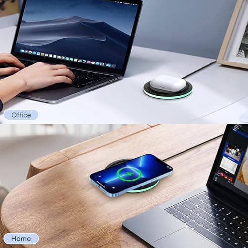 15W Samsung Wireless Charger Pad Fast Charging Station for Samsung Galaxy Z Flip 7 FE 7/6/5,Z Fold 7/6,S26/S26 Ultra/S26+/S25/S24,Fast Wireless Charging Mat Black with Adapter for Google Pixel 10a/9 5