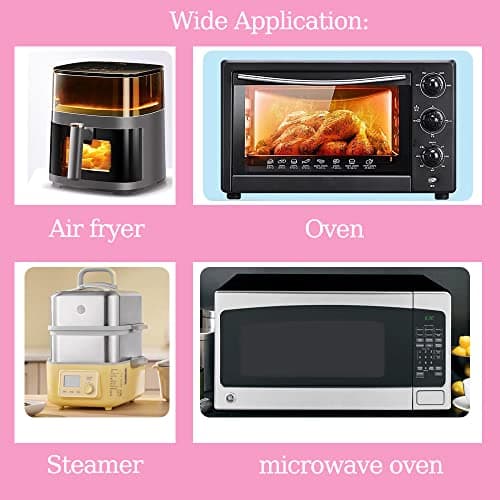 Air Fryer Silicone Liners 9 inch for 5 to 9 QT, 4 Pack Reusable Square Airfryer Basket Bowl Tray Insert Deep Fryer Parts&Accessories (4, 9 inch) 7