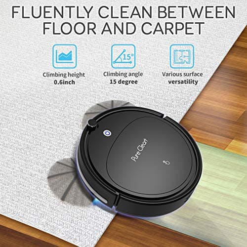 Robot Vacuum Cleaner - Self Charging Robo Vacuum Cleaner - 1200pa Suction, Self Path Navigation, 70 Min Run Time - Carpet Hardwood Linoleum Tile - SereneLife PUCRCX70 9