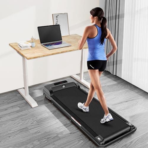 Walking Pad Treadmill, Foldable Treadmills with Handle Bar, 2.5HP Portable Folding Treadmill with Remote Control, 2 in 1 Under Desk Treadmills for Home Office, Small Walking Pad 8