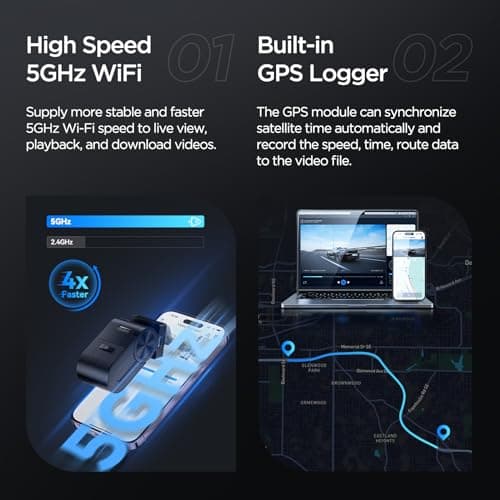 VIOFO VS1 Mini Dash Cam, 1440P/2K HDR Dashcam, STARVIS 2 Sensor, Free 32GB SD Card, 5GHz Wi-Fi Voice Control Car Dash Camera with GPS, Night Vision 2.0, 24H Parking Mode, Support 512GB Max 6