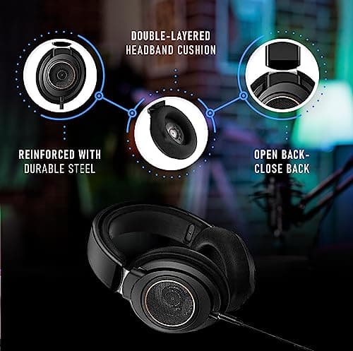Philips Open Back Wired Headphones - Cushioned Over Ear Headphones with Adjustable Headband for Ultimate Comfort and Superior Sound Quality, Plugs into TV, Stereo or PC, Ideal for Podcasts or Music 8