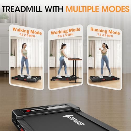 2.5HP Walking Pad with Incline 330lbs, 3 in 1 Walking Pad Treadmill 5-Level Big LED, Under Desk Treadmill for Home,Hike/Jog/Run,Portable,Small, with Remote Control,Assembly Free,Wider Belt 8