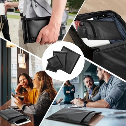 EOLIMEX 4 Pack Faraday Bags for Electronics -Grade Fireproof & Waterproof Faraday Cage with Signal Blocker | Anti-Theft Protective Pouch for Laptops (up to 16"), Phones, Car Keys, Credit Cards (XS-XL) 7