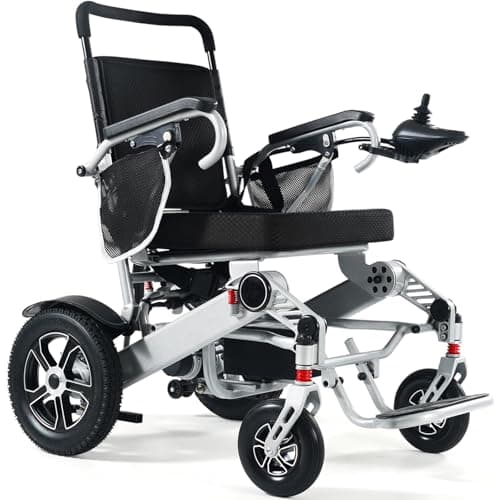 Electric Wheelchair for Adults Intelligent Power Wheelchairs Lightweight Foldable All Terrain Motorized Wheelchair for Seniors,15+ Miles Travel Range (28 Miles)