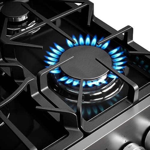 Kenmore Front Control Gas Range Oven with 5 Cooktop Burners, True Convection, Steam and Self Clean, Freestanding Stainless Steel Stove and Oven, 4.8 cu. ft. Capacity 8