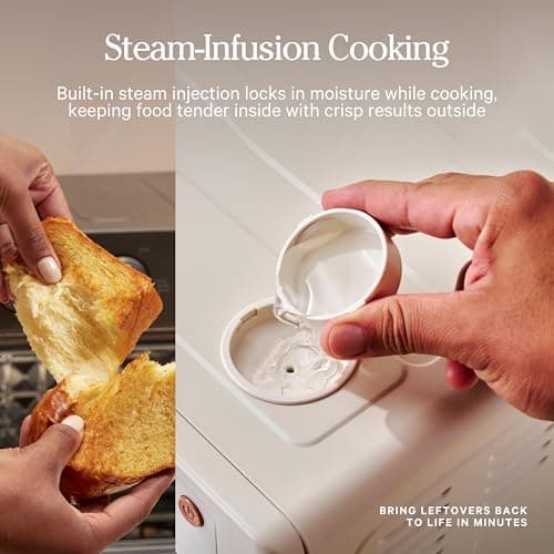 Our Place Wonder Oven Pro | 8-in-1 Digital Air Fryer & Countertop Oven with Basket, Rack, Pan & Tray | 3-Rack, 32 QT Capacity - Air Fry, Toast, Roast, Bake, Reheat, Broil, Proof & Dehydrate | Cream 5