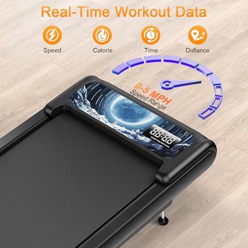 Walking Treadmill Pad with Incline Handle Bar, Silent Fitness Equipment, Treadmill with 4-in-1 Modes, Easy Assembly, Portable Home Gym Equipment 5