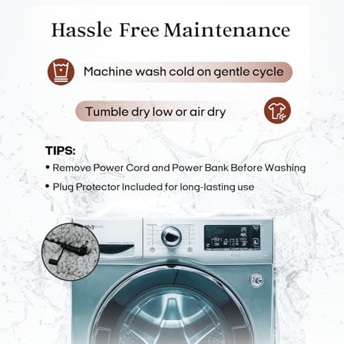 ZonLi Heated Blanket, Portable Battery Operated Blanket, 10000mAh Large 50"x60" Cordless Rechargeable Electric Throw for Adults, Camping, Car Travel & Home Use 9