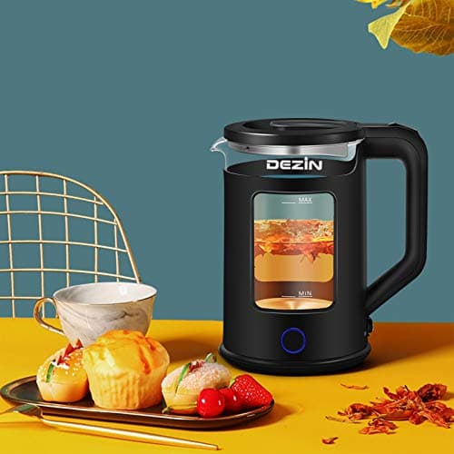 Dezin Electric Kettle with Keep Warm Function, BPA Free Window-Glass Double Wall Design Electric Tea Kettle, Bicolor LED, 1.5L Hot Water Kettle with Auto Shut-Off and Boil Dry Protection Tech 6