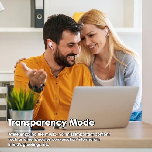 EarZoom Earbuds Wireless Bluetooth 5.3 Headphones 45H Ear Buds Active Noise Cancelling Earbuds, Hi-Fi Stereo,IPX7 LED Power Display Earphones with Charging Case Ear Pods Buds for iPhone Android (Pink) 6