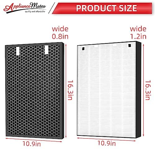 Air220 Air320 Filter Replacement for Bissell Air320 Air220 2609A Air Purifier, 2678, 2804 HEPA Filter + Pre-Filter and 2677 Activated Carbon Filter, 1 Set by APPLIANCEMATES 6
