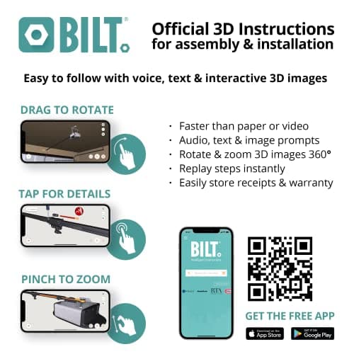 Chamberlain C2212T Smart Wi-Fi Garage Door Opener, 1/2-HP Chain Drive Motor - Quantity 1 7