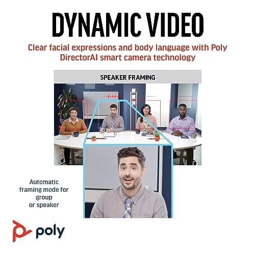 Poly Studio R30 4K Video Conferencing Bar (Plantronics) – Camera, Mic, & Speaker for Small Rooms – Automatic Camera Framing – Noise Reduction Technology – Works w/Teams, Google, Zoom –Amazon Exclusive 4