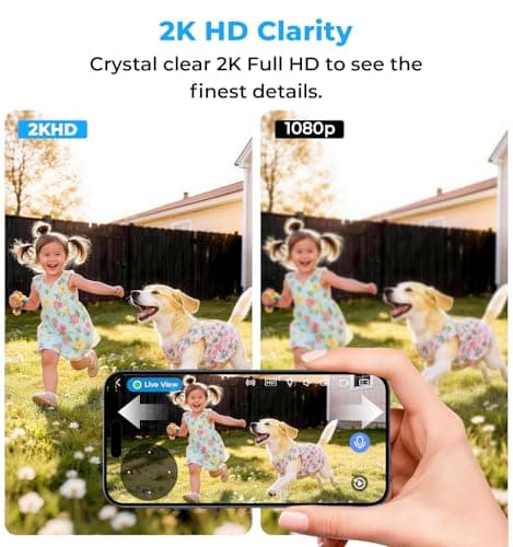 Light Bulb Security Camera 2 Packs, 5G&2.4GHz 2K Security Cameras Wireless Outdoor 360° PTZ Cameras for Home Security with Color Night Vision, 2 Way Talk, AI Human Detection, Screw in Light Socket 4