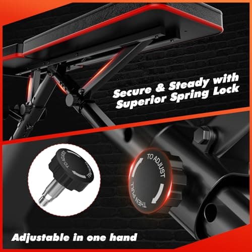 Sweetcrispy Adjustable Weight Bench for Home Gym, Foldable Incline Workout Bench Press 795 LBS Weight Capacity with Easily Adjust Pull Pin, Strength Training Fitness Equipment for Full Body Exercise 5