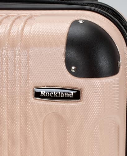 Rockland London Hardside Spinner Wheel Luggage, Champagne, Carry-On 20-Inch, 22"X13. 5"x10" (with wheels) 5