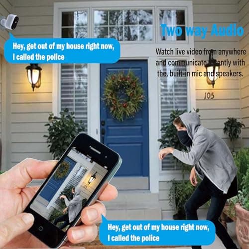 Arlo Essential Spotlight Camera, Wireless Security Camera, Outdoor Camera HD (2nd Gen),1080p Video, Color Night Vision, Direct to WiFi No Hub Needed, Surveillance cam, White 5