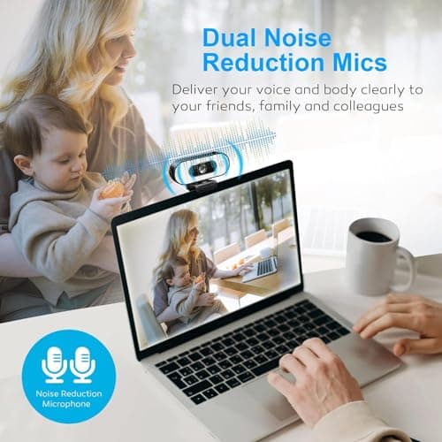 Svcouok 1080P USB Camera for Switch 2/ PC, Ring Light & 3-Level Brightness - Streaming Camera with Built-in Mic, Tripod & Plug&Play for Zoom/Skype/Facetime, PC/Mac/Laptop 6