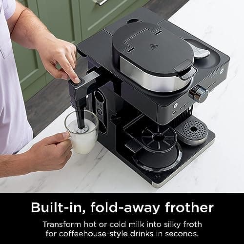 Ninja Espresso & Coffee Maker & Barista System, 3 Espresso Brew Styles, Single-Serve Coffee & Nespresso Capsule Compatible, Built-in Frother, Espresso, Cappuccino & Latte Maker, Black, CFN601 6