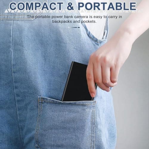 WOTCHA Indoor Security Camera 1080P HD, Nanny Cam with Night Vision, Mini Surveillance Portable Camera for Outdoor, Sport, Travel, Home, No WiFi 5