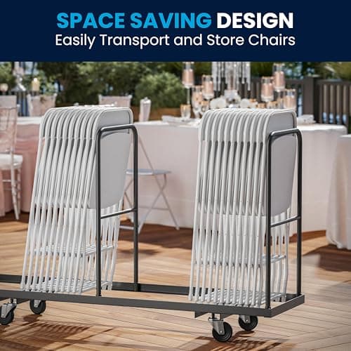 Flash Furniture Hercules Series Plastic Folding Chair - White - 4 Pack 650LB Weight Capacity Comfortable Event Chair-Lightweight Folding Chair 7