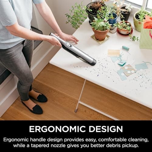 Shark WV201 WANDVAC Handheld Vacuum, Lightweight at 1.4 Pounds with Powerful Suction, Charging Dock, Single Touch Empty and Detachable Dust Cup,Graphite, Slate 8