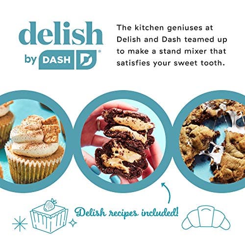 DASH Delish by DASH Compact Stand Mixer, 3.5 Quart with Beaters & Dough Hooks Included - Orange 4