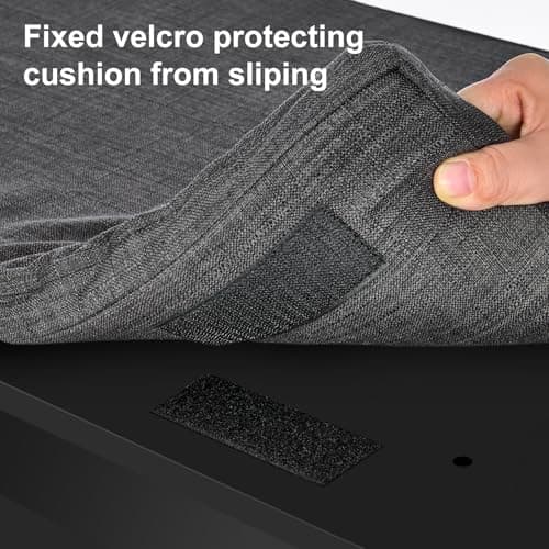 Homleke 2-Tier Storage Bench, Shoe Bench with Thickened Padded Seat Cushion, Entryway Bench with 2 Doors, Adjustable Shelf, 13.8" D x 37.4" W x 18.5" H, for Entryway, Living Room, Bedroom, Black 8