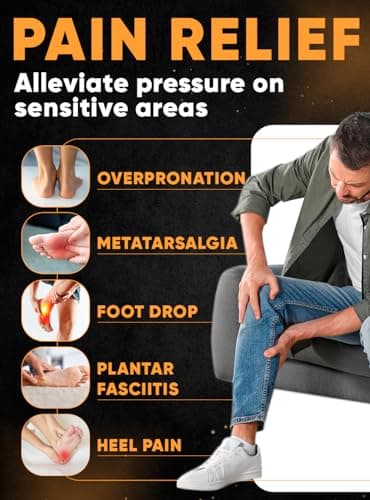 CRUVHEAL High Arch Support Inserts Men Women - Plantar Fasciitis - Comfort for Foot Pain Relief - Anti-Fatigue - Orthotic Shoe Insoles (M, Black) 2