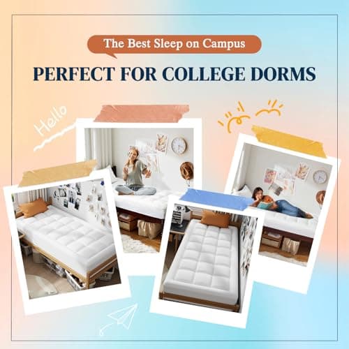 ELEMUSE 3 Inch Cooling Memory Foam Mattress Topper Twin XL, College Dorm Room Essentials, 2 Inch Pressure-Relief Memory Foam and 1 Inch Thick Soft Viscose Made from Bamboo Pillow Top for Hot Sleepers 5