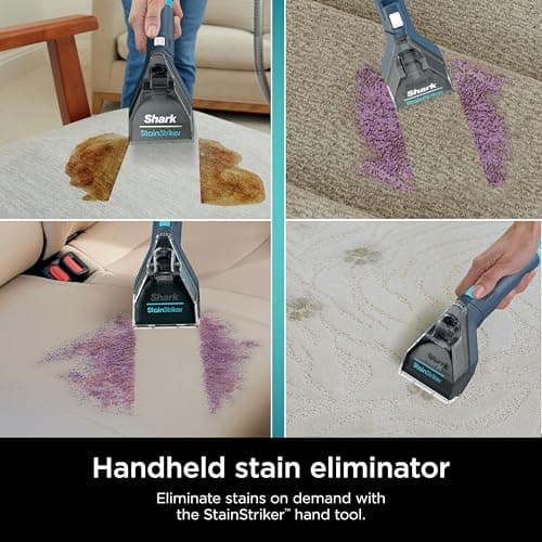 Shark StainStriker Portable Carpet and Upholstery Cleaner - Spot, Stain, & Odor Eliminator - Carpet, Area Rug, Couch, Upholstery and More, Navy, PX204 5