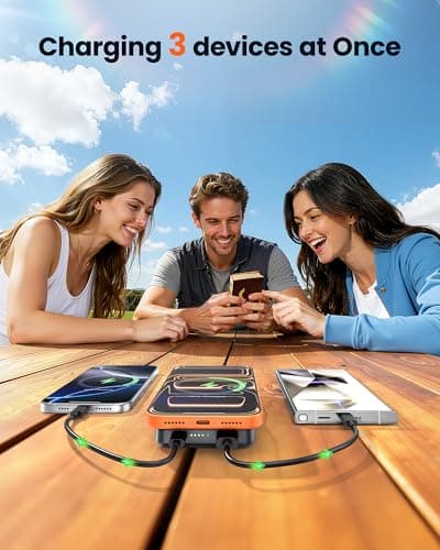 COOAV for Magsafe Battery Pack 12000mAh Magnetic Power Bank Portable Charger USB C 20W Fast Charging Wireless Charger Travel Essential for iPhone 16/15/14/13/12 Series Grey 6